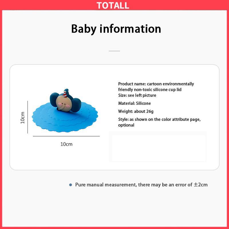 COD Tutup Cangkir Silikon Kreatif Penutup Mangkuk Tertutup Anti Bocor Tahan Debu-Totall
