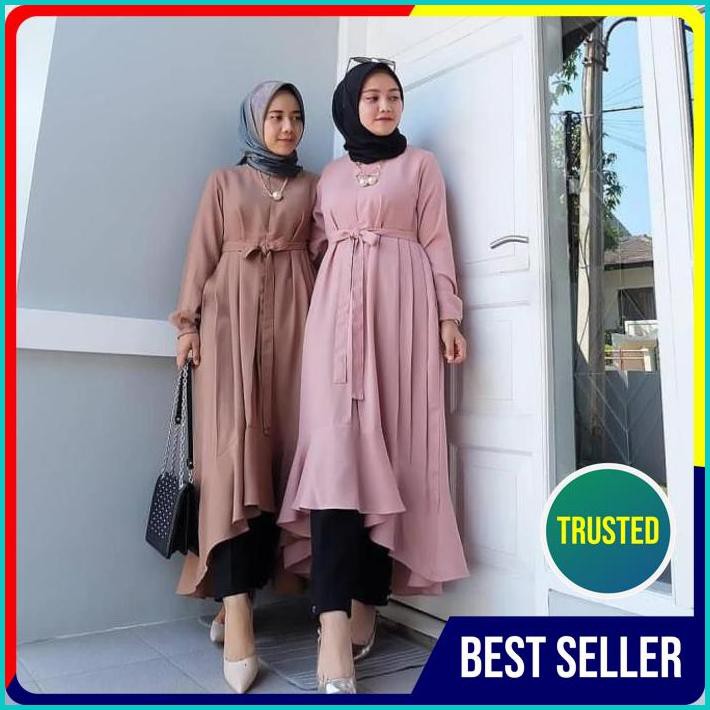 Baju Atasan Tunik Wanita Muslim Murah Nada Tunik Terbaru Asli Ori Original terbaru kekinian