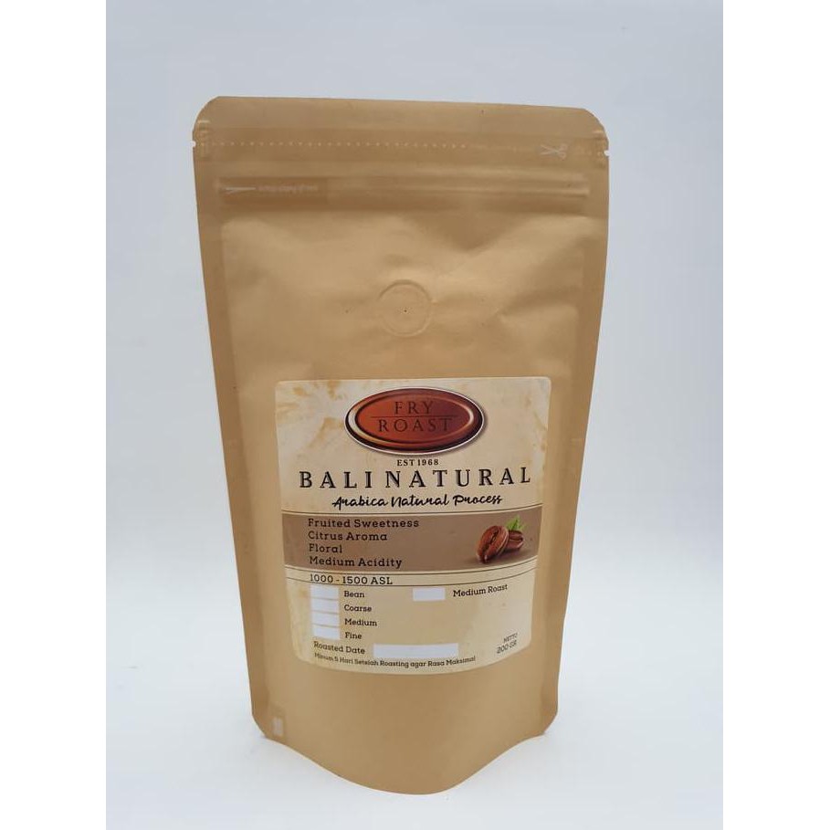 

KOPI ARABIKA BALI KINTAMANI NATURAL 200 GR BIJI DAN BUBUK - BIJI KODE 115