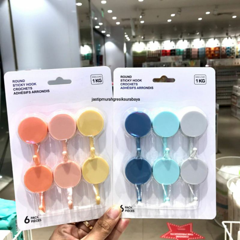 ROUND STICKY HOOK MINISO TEMPAT GANTUNGAN MINISO HOOK MINISO