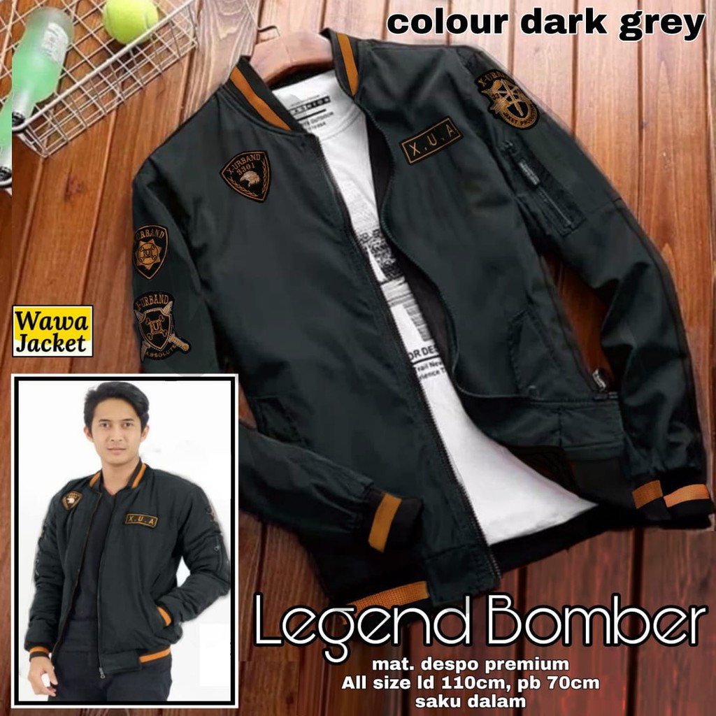 Urband Legend XUA - Jaket Bomber Pria Wanita Unisex | Baju PakaianMurah Premium by WAWA JACKET (COD)