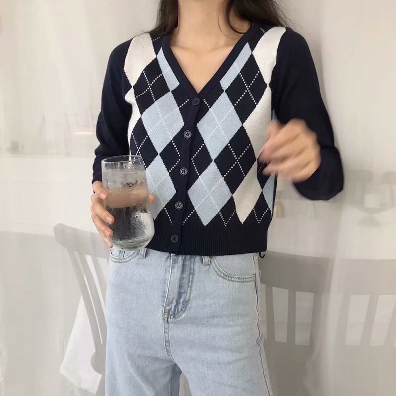 Argyle Cardigan | vocadue