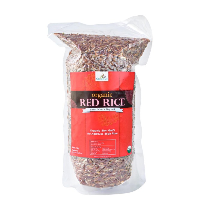 

gr011ttr Grains N Co Organic Red Rice ( Beras Merah Organik ) 1 Kg Sv012Ss