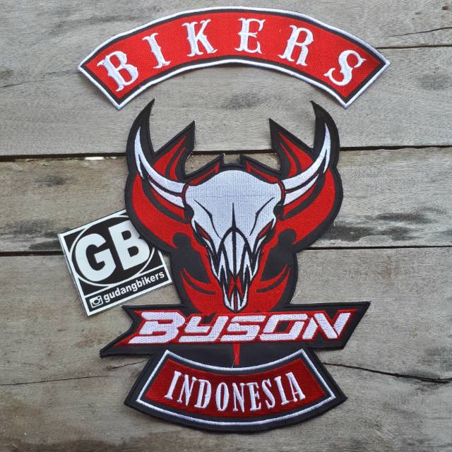 emblem bordir yamaha byson 018 besar for belakang rompi or jaket motor bikers patch aksesoris