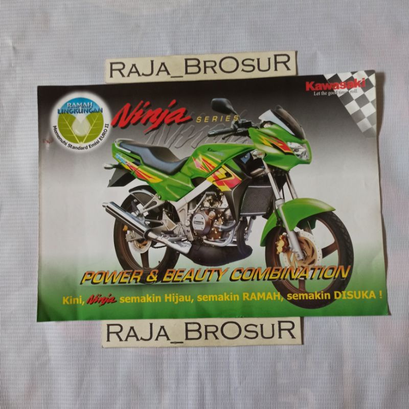 Poster brosur jadul lawas Kawasaki Ninja 150R 2006 6speed 2tak