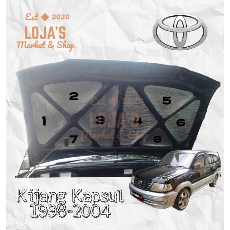 Cutting Pola Peredam Panas / Peredam Suara / Peredam Mobil Kijang Kapsul 1997-2004 / Peredam Kap Mes