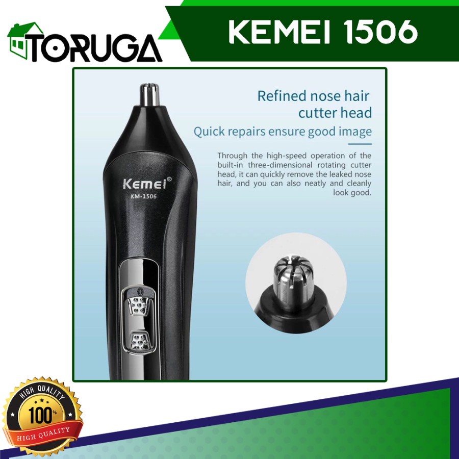 Kemei 1506 Alat Cukur 3in1 Shaver Bulu Kumis Jenggot Hidung Kuping