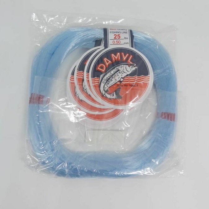 Senar pancing Damyl biru no 25 lbs, diameter 0.50 mm
