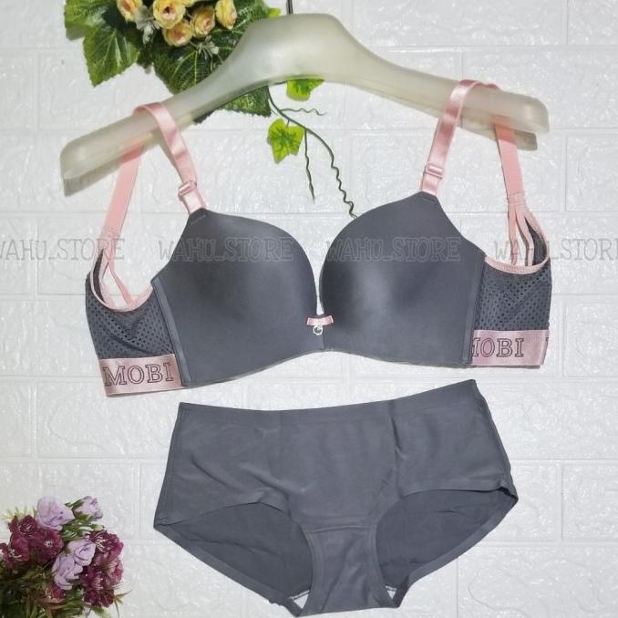 Bra Bh set seamless + Celana Dalam Wanita Mobi Size 34-38 Bh Bra Set