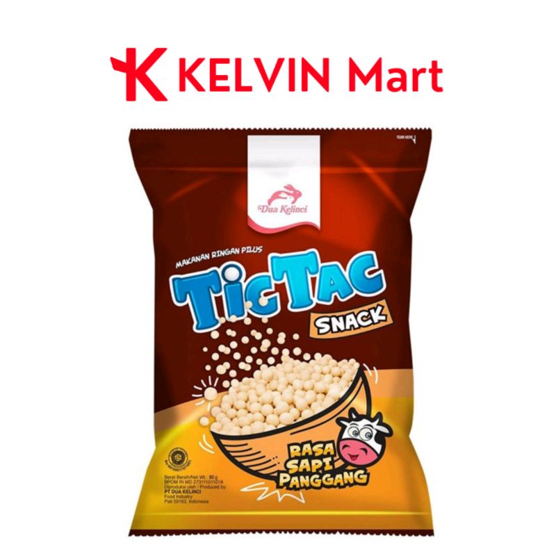 

Dua Kelinci Snack Pilus Tic Tac Sapi Panggang Pck 90g | KELVIN Mart