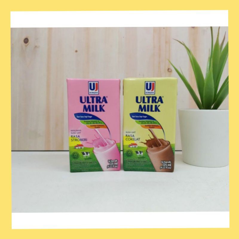 

Susu Ultra UHT Cair Strawbery/Coklat 125 ml