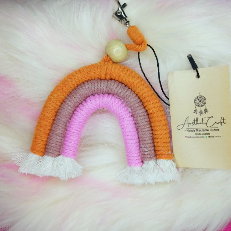 PART 2 rainbow macrame gantungan kunci kekinian lucu unik murah