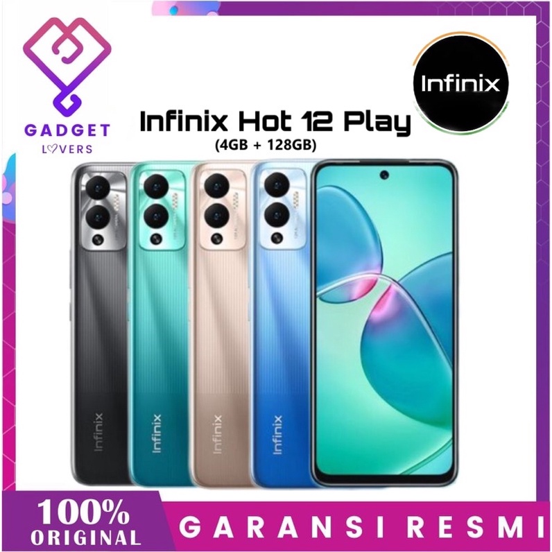 Infinix Hot 12 Play 4GB + 128GB Garansi Resmi Infinix Indonesia