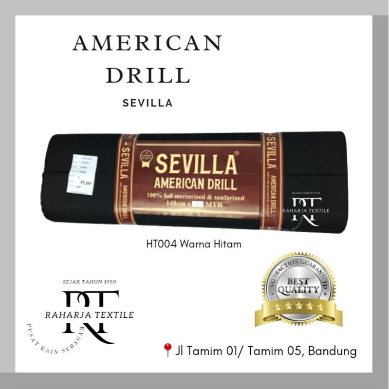 Kain American Drill Bahan Meteran Eceran