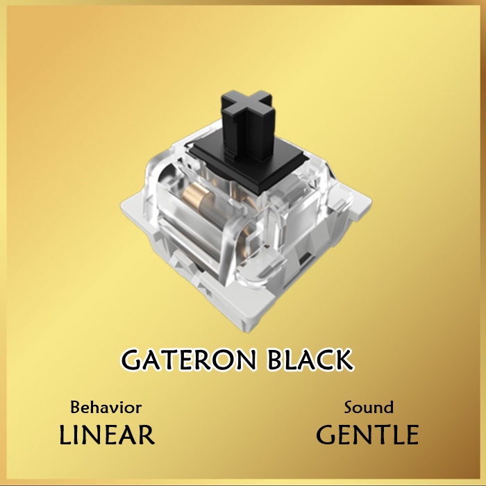 GATERON BLACK MECHANICAL SWITCH Linear Switches Keyboard