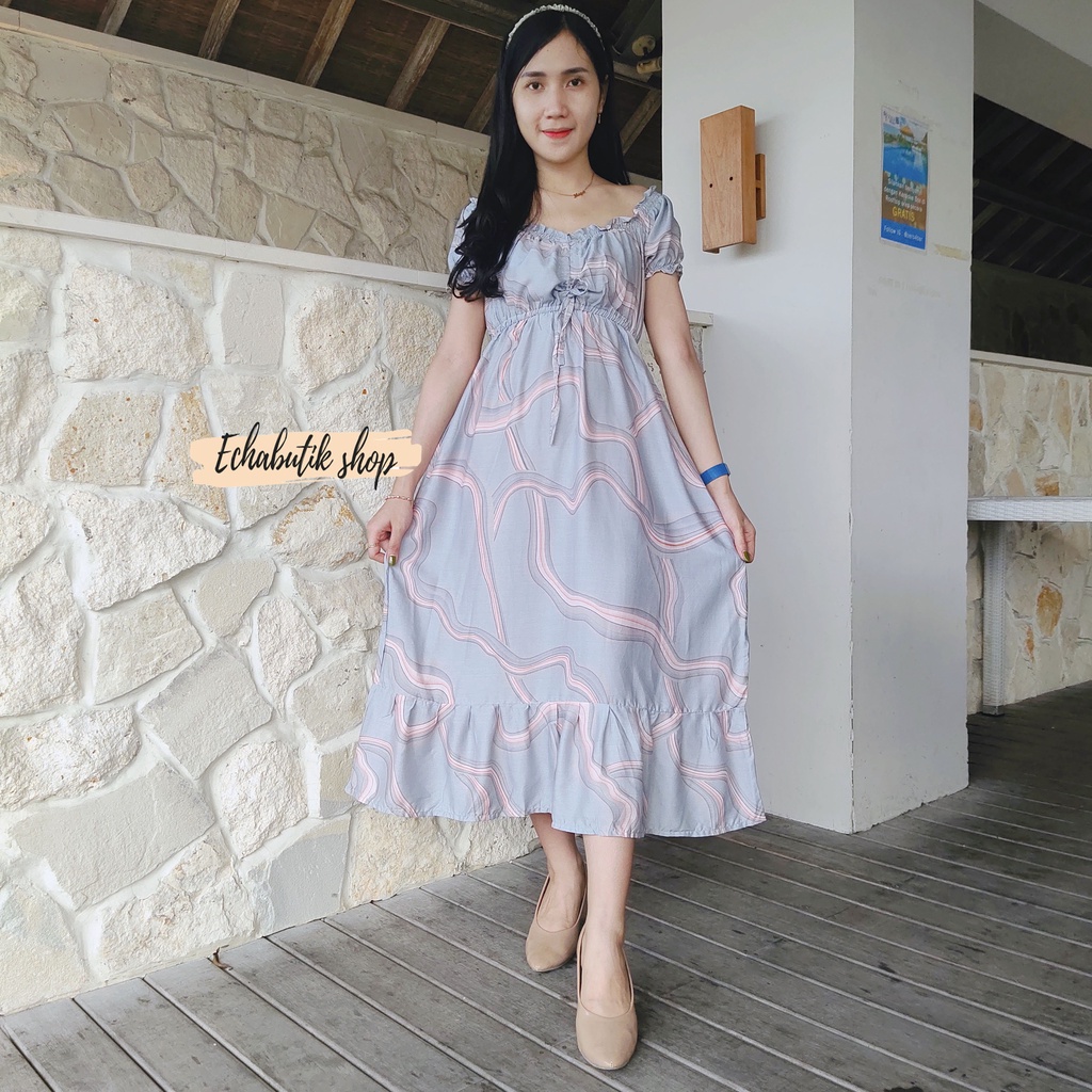 DASTER/DRES CASANDRA POLOS BALI-VANESA GREY