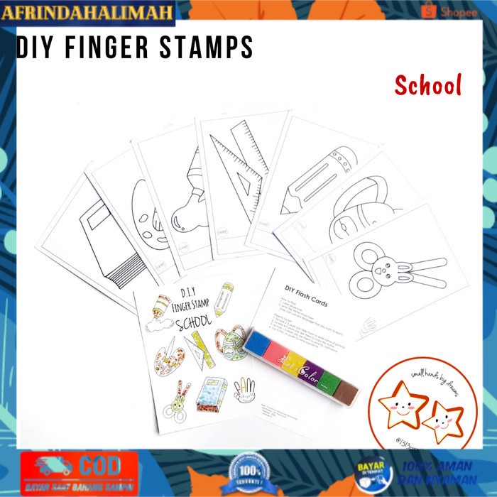 

[TERBARU] Mainan Finger Stamp School Set/ Sekolah