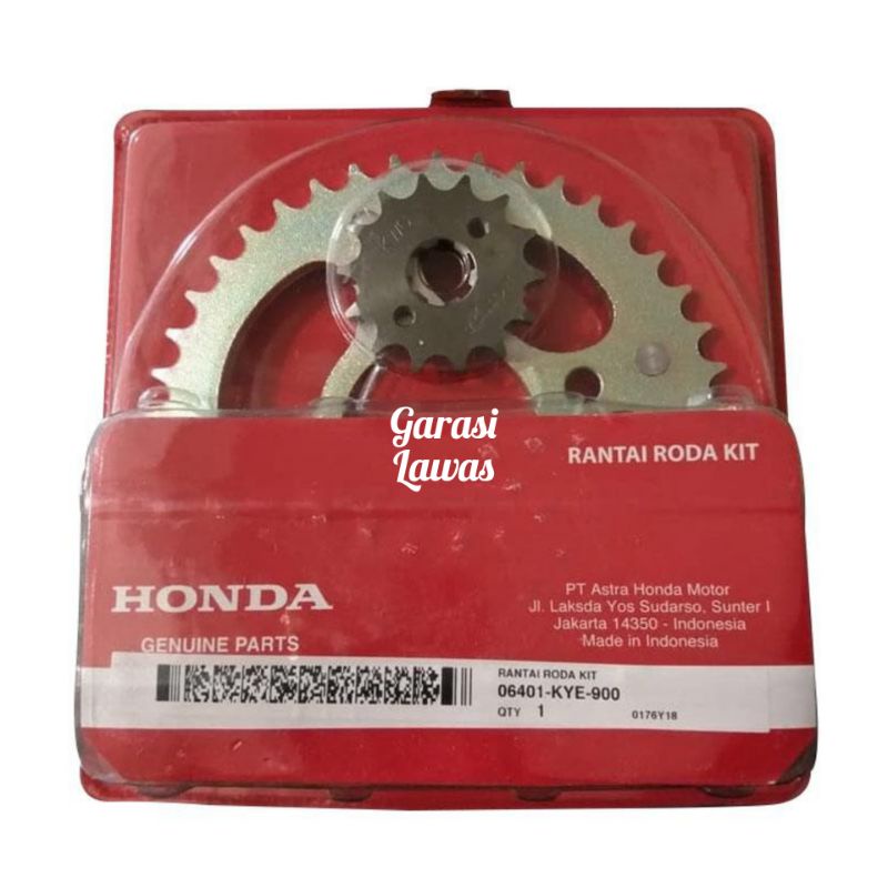 06401-KYE-900 Rantai roda kit original AHM Honda new megapro monoshock Gear set ori honda megapro FI