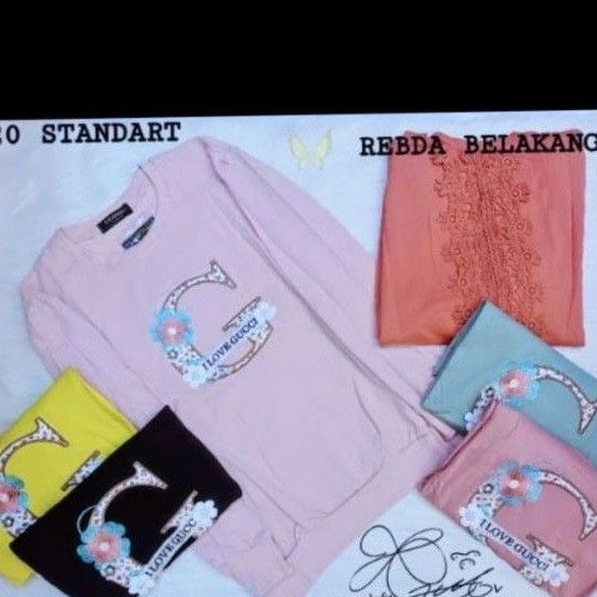 Atasan kaos import renda belakang tiramisu premium