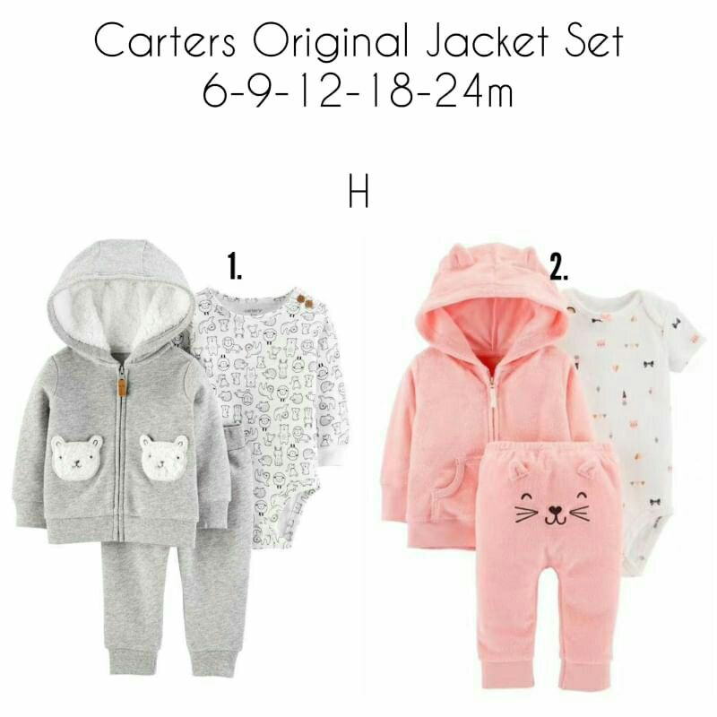 Set jaket bayi 3in1 /set jumper jaket bayi / jumper jaket/ baju import bayi