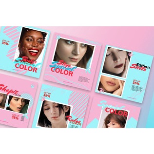 Cosmetic Social Media Kit - Photoshop