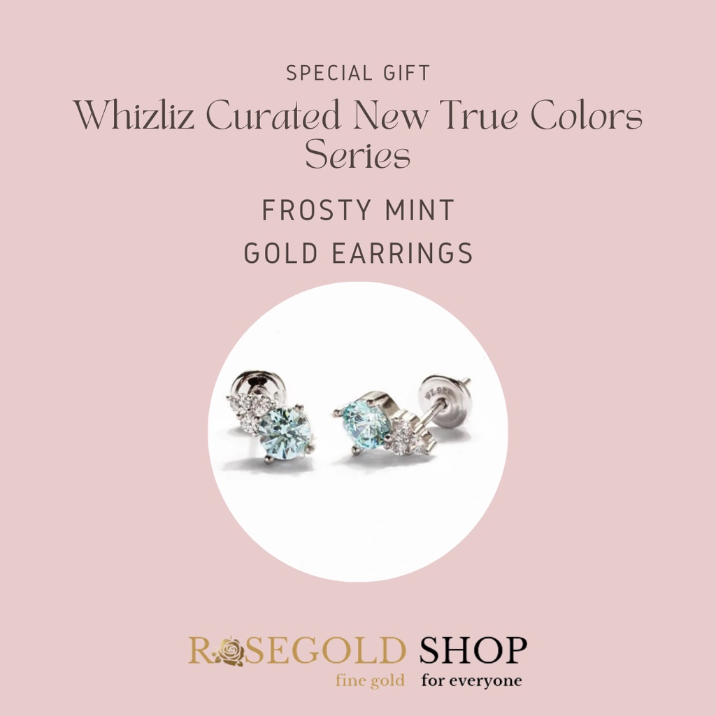 (Free Emas Mini) Gold Earrings Whizliz Curated Anting Emas kadar 9 karat New True Colors series