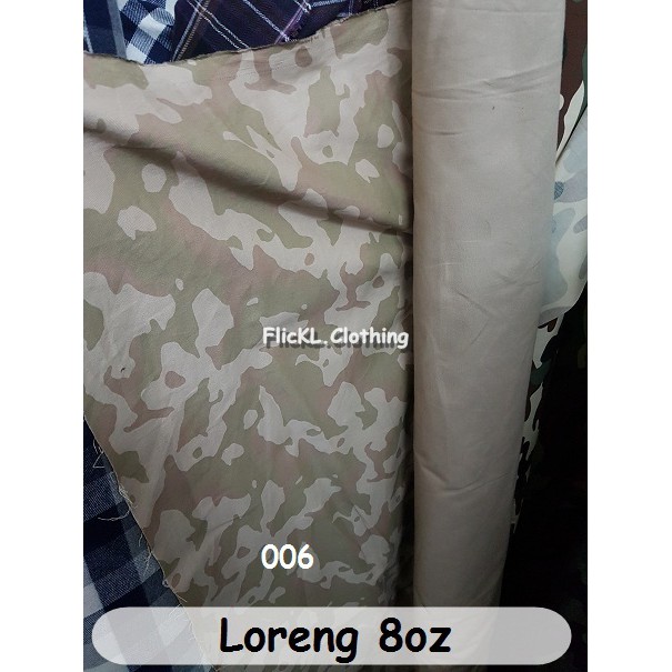 Bahan Kain Loreng Camo 8oz Militer Tentara TNI Kopasus Abri Celana Cargo