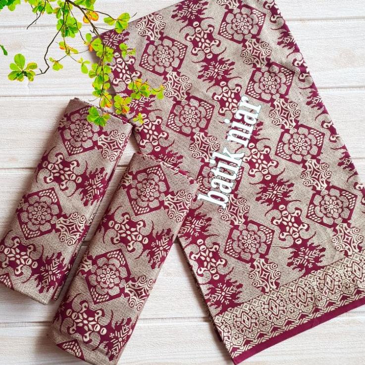 Terbaik.. kain batik full prada emas niar songket palembang