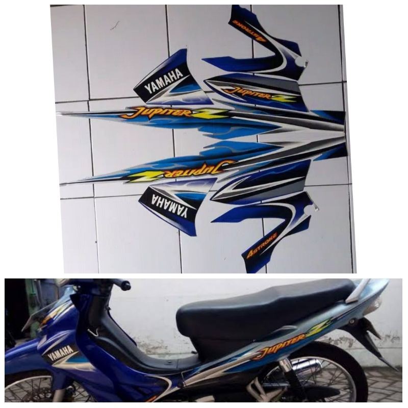striping sticker lis jupiter z 2005 biru