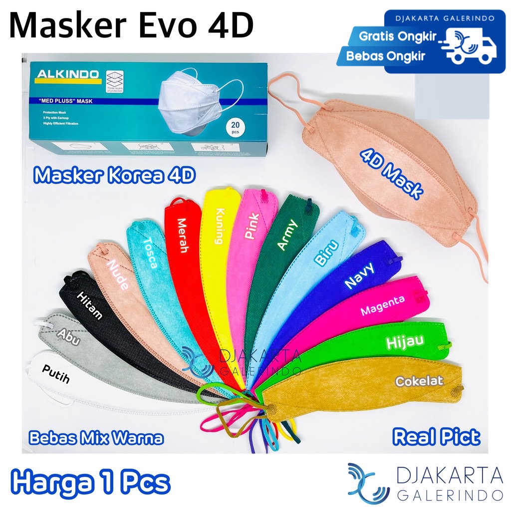 Masker EVO 4D Med Plus KF94 3 Masker Korea