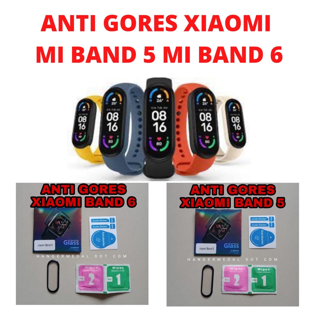 Anti Gores XIAOMI BAND 5 BAND 6 Pelindung Layar 3d Curved Hydrogel