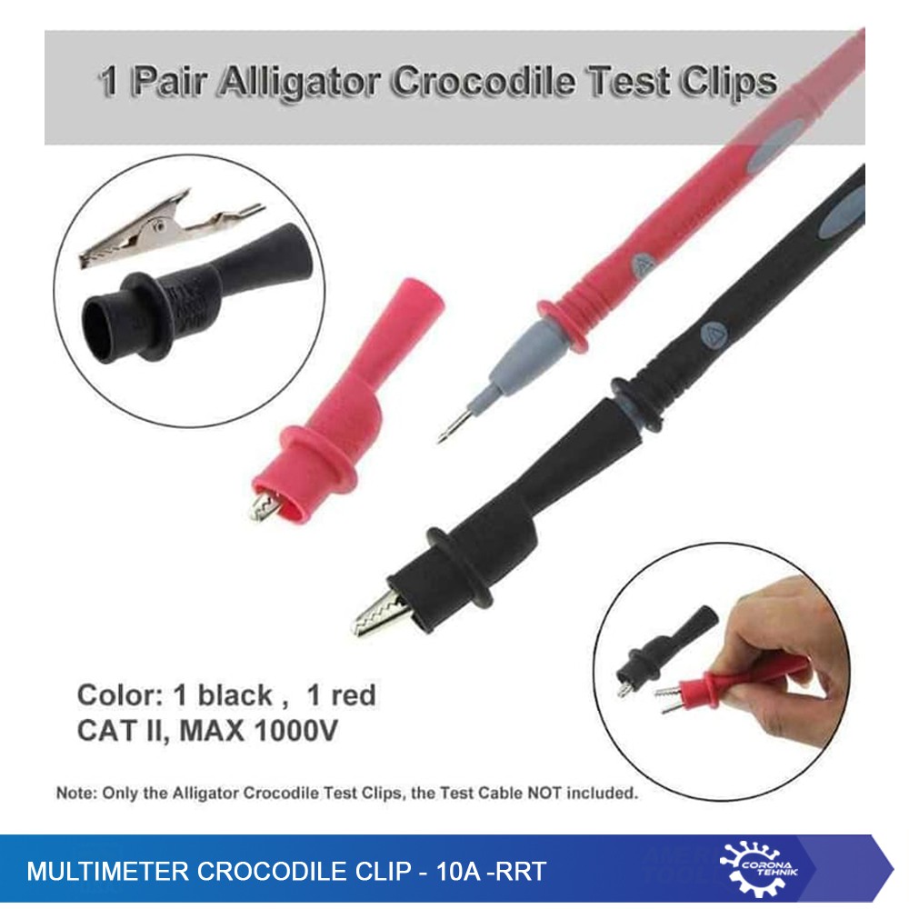 Multimeter Crocodile Clip - 10A -RRT