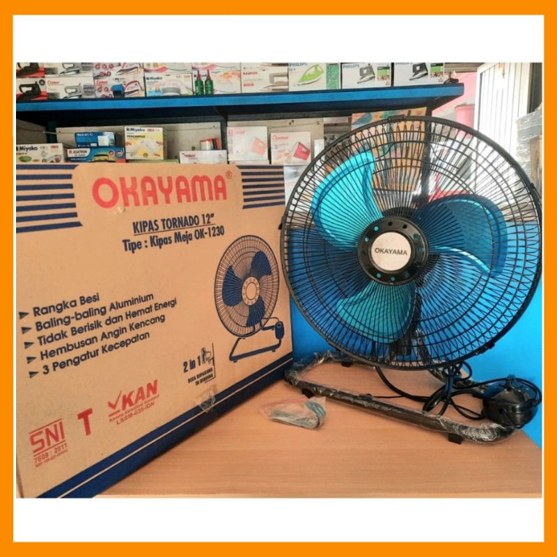 Jual Kipas Angin Meja Dan Dinding 2 In 1 Okayama Besi 12 Inch Tornado Ok 1230 High Velocity Fan 9202