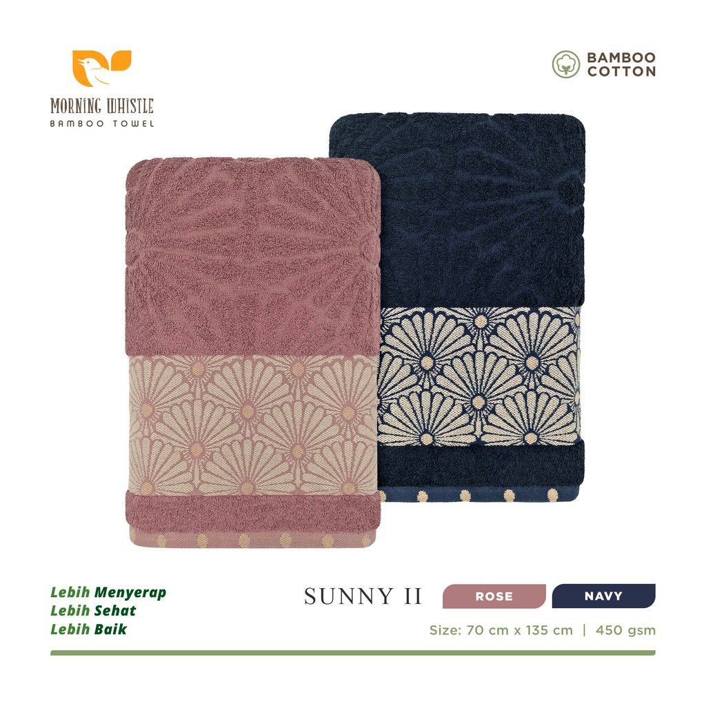 Terry Palmer Morning Whistle Bamboo Sunny Handuk Mandi Dewasa Premium 70x135 cm