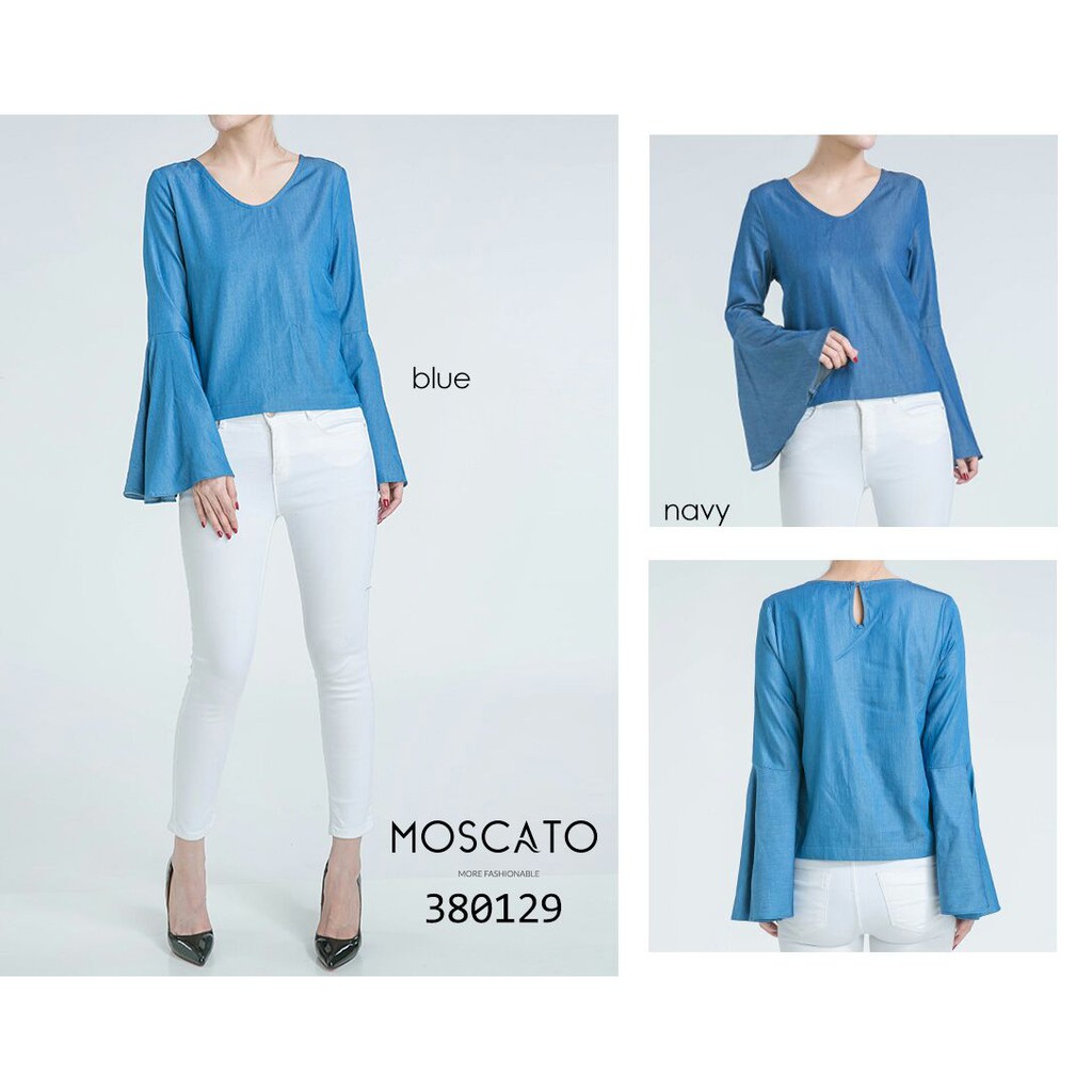 MOSCATO 380129 -33 Blus Import / Blus Lengan Panjang / Atasan Wanita Kekinian