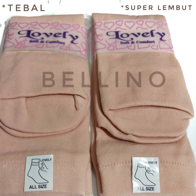 Kaos Kaki Wudhu Muslimah Polos Super Soft Hitam Cream / Kaos Kaki Muslimah Warna Kulit Basic Polos