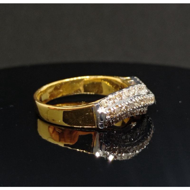 cincin berlian motif tangga presiden model hurup S