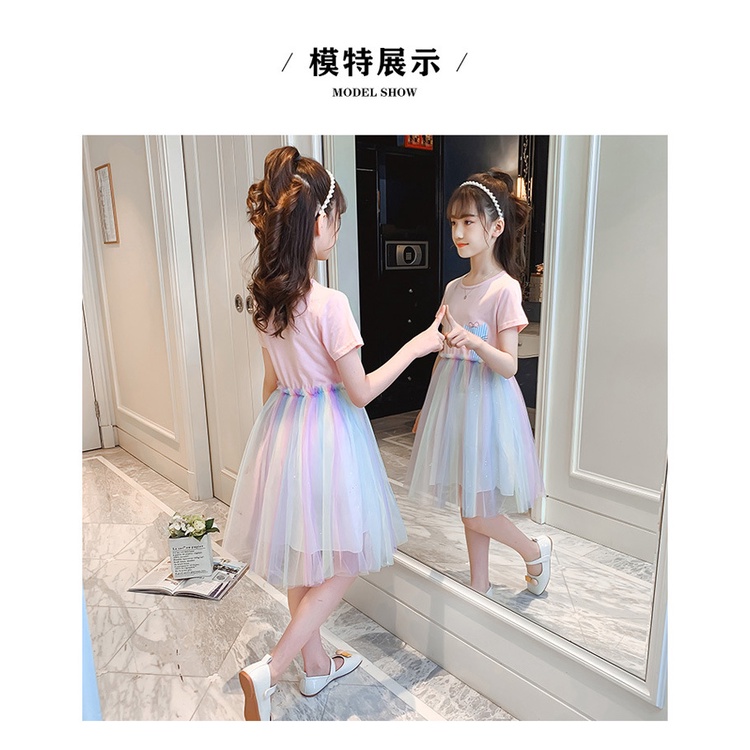 Dress Anak Perempuan Baju Remaja Gaun Pesta Tutu Fashion Girl Teen STELLA Import