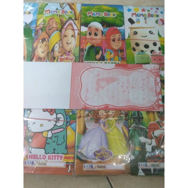 

20PCS BUKU MEMO ANAK MIX