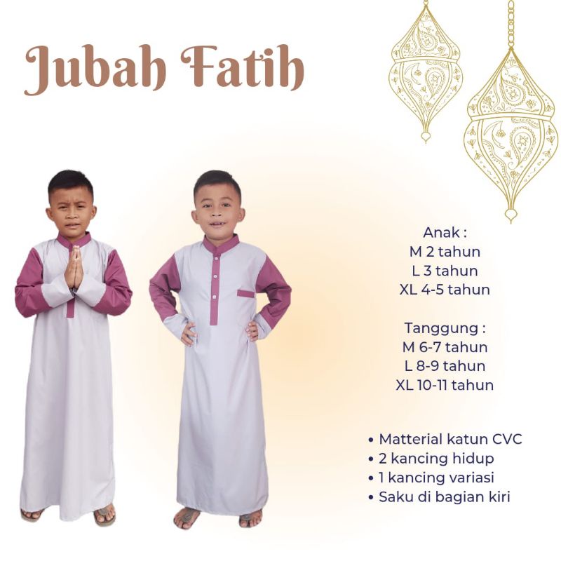 Jubah fatih//jubah anak//jubah