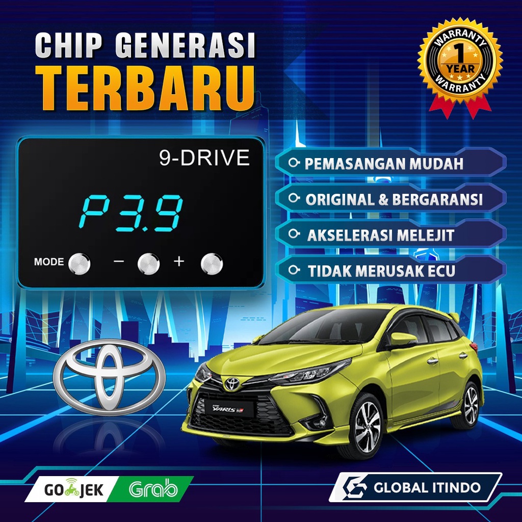 9 Drive Toyota New Yaris Yaris Bakpao Piggyback Throttle Controller ECU Remap