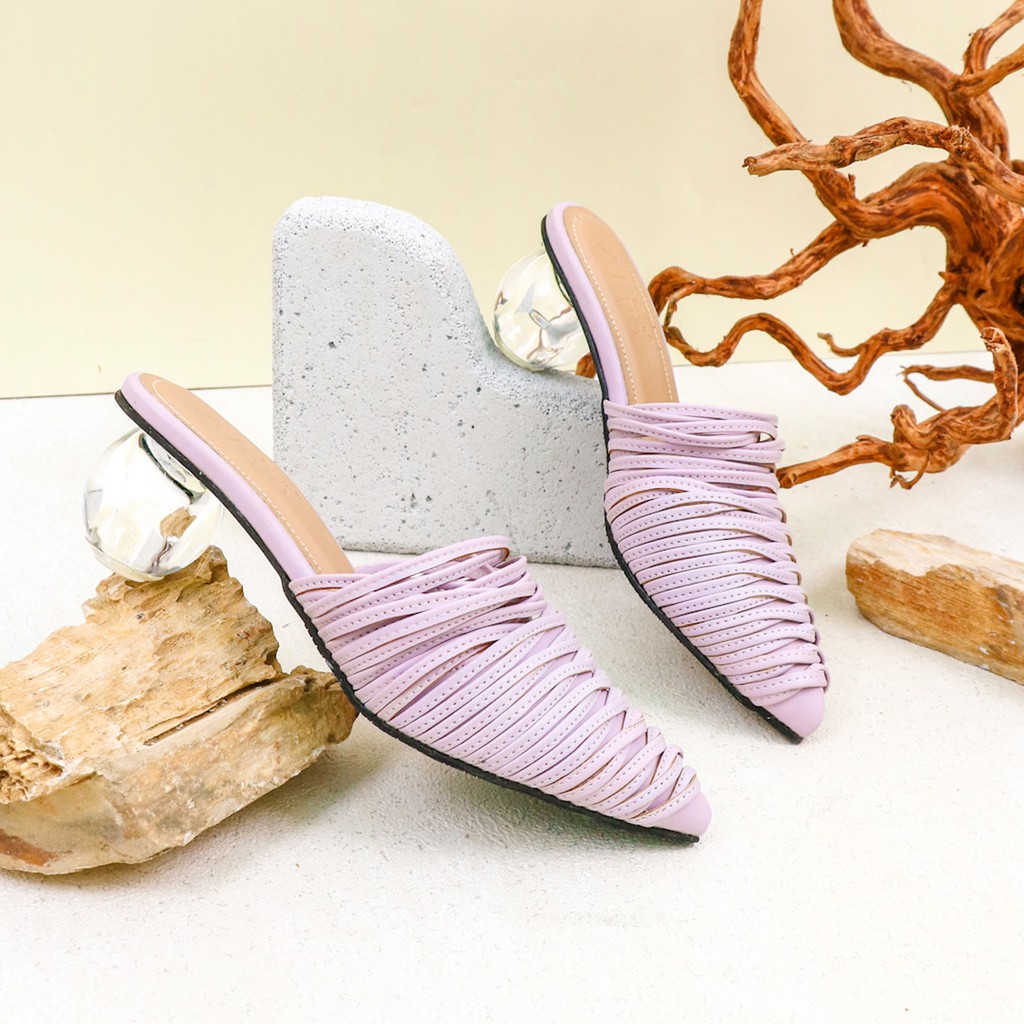 Alivelovearts Belle BEST SELLER Sepatu Heels Wanita Hak Kaca 5cm-2