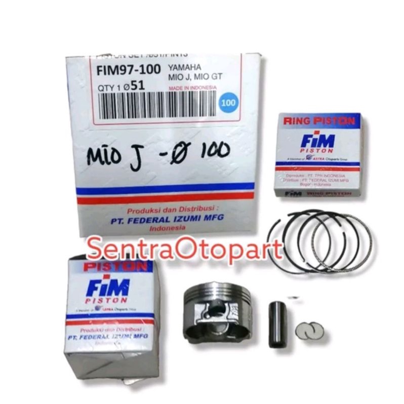 Piston seher kit mio j fino fi 115 mio soul gt 115 oversize 100 fim