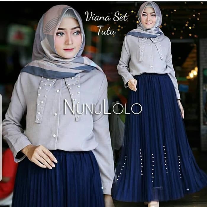 GI-433 Baju Setelan Muslim Wanita/ VIANA SET PR001/ Setelan Setelan