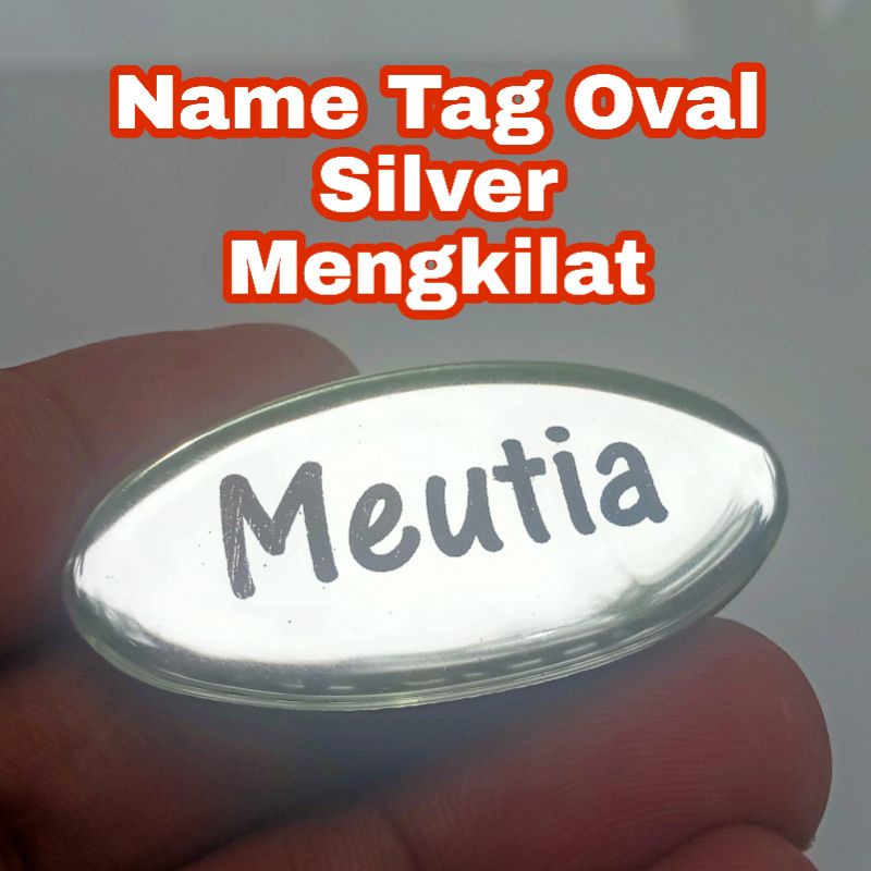 Name Tag Oval - Peniti - Magnet