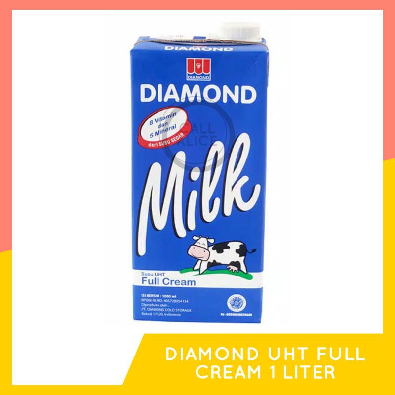 

Susu DIAMOND Milk UHT Full Cream 1 Liter / 1L / 1000ml