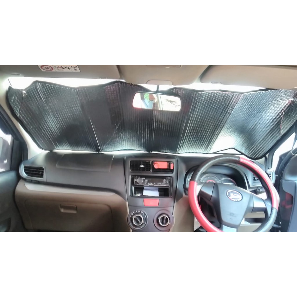 Jual penutup kaca mobil depan belakang sunshield warna silver | Shopee
