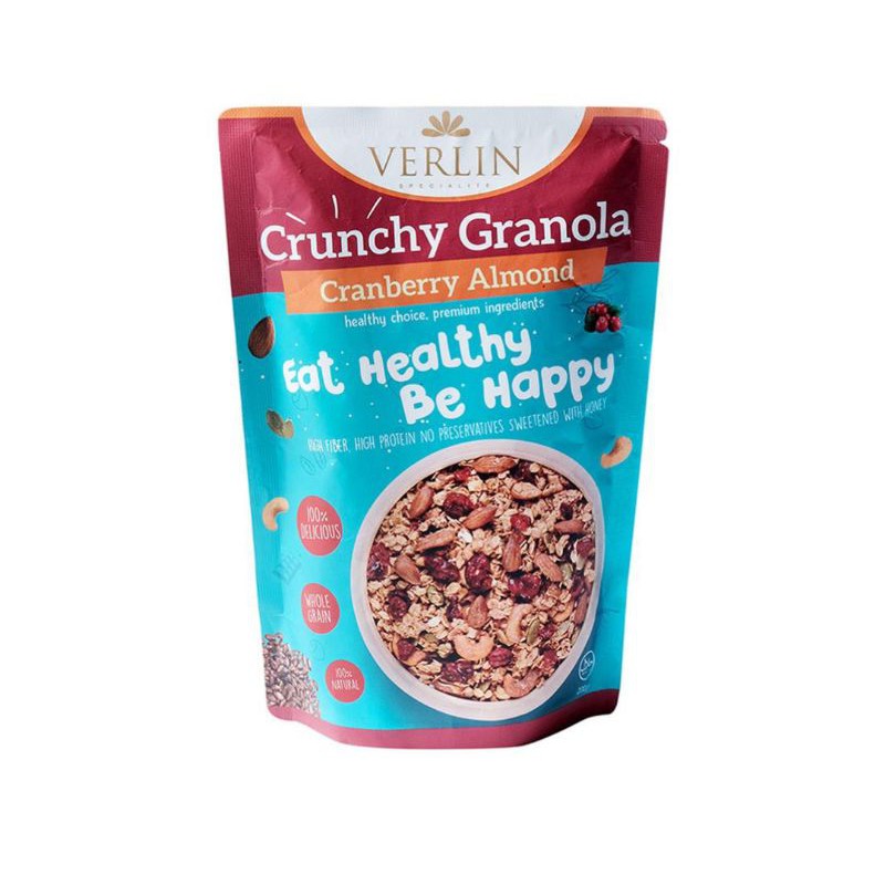 

VERLIN CRUNCHY GRANOLA CRANBERRY ALMOND 200 GR