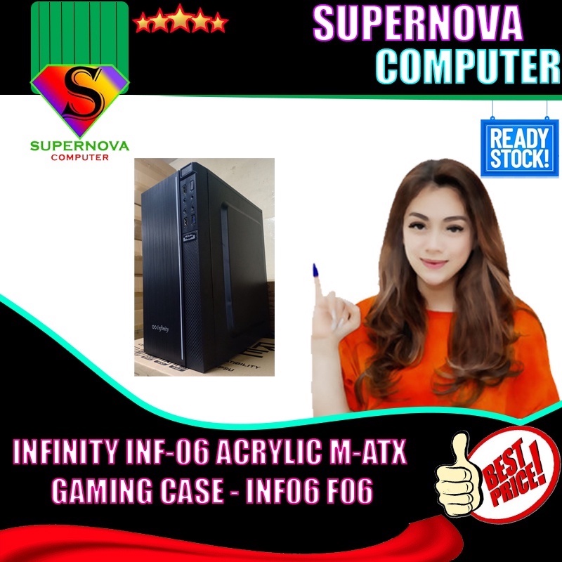 INFINITY INF-06 ACRYLIC M-ATX GAMING CASE - INF06 F06