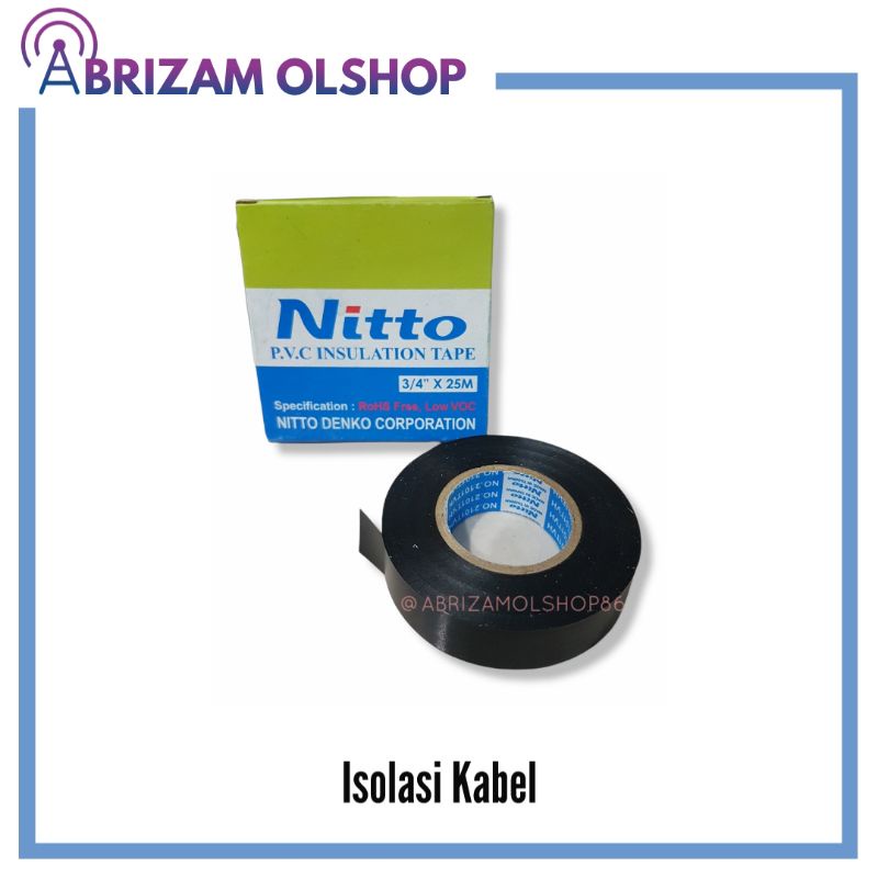 Isolasi Kabel Listrik Warna Hitam / Lakban Kabel Nitto